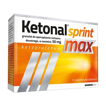 KETONAL SPRINT Max 50mg granulat, 12 saszetek