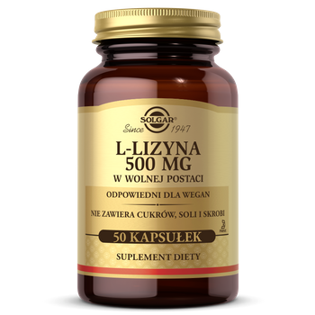 Solgar L-Lizyna 500mg, 50 kapsułek