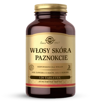 Solgar Włosy Skóra Paznokcie, 120 tabletek