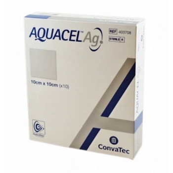 Opatrunek AQUACEL AG + Extra wzmocnienie, 10x10cm, 1 sztuka 