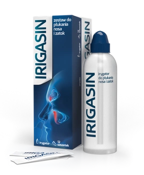 IRIGASIN zestaw podstawowy do płukania nosa i zatok x 12 saszetek