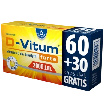 D-Vitum Forte 2000 j.m., kapsułki 90 sztuk (60+30)