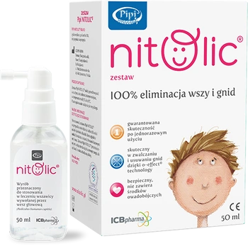 Pipi Nitolic® Przeciw wszawicy, płyn 50ml + akcesoria