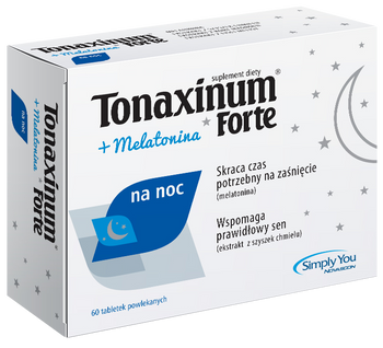 Tonaxinum® Forte na noc + Melatonina, 60 tabletek powlekanych