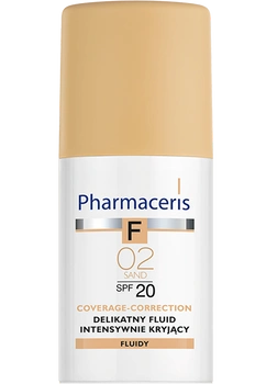 Pharmaceris F Coverage-Correction 02 Sand Delikatny fluid intensywnie kryjący SPF 20, 30 ml