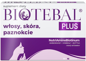 Biotebal Plus włosy, skóra, paznokcie, 30+10 tabletek