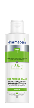 PHARMACERIS T SEBO-ALMOND-CLARIS 3% Oczyszczający płyn bakteriostatyczny do twarzy, dekoltu i pleców 190 ml
