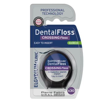 Elgydium Clinic DentalFloss Crossing Nić dentystyczna, 1 sztuka 