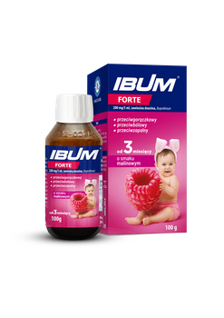 IBUM FORTE zawiesina o smaku malinowym / 100 g 