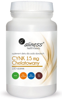 Aliness Cynk Chelatowany 15 mg, 100 kapsułek