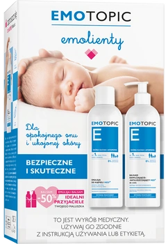 Emotopic Zestaw Promocyjny – Emulsja do kąpieli 400 ml + Balsam nawilżająco-natłuszczający 400 ml