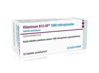 Vitaminum B12-SF tabletki powlekane 1 mg,  50 sztuk