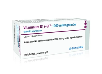 Vitaminum B12-SF tabletki powlekane 1 mg,  50 sztuk