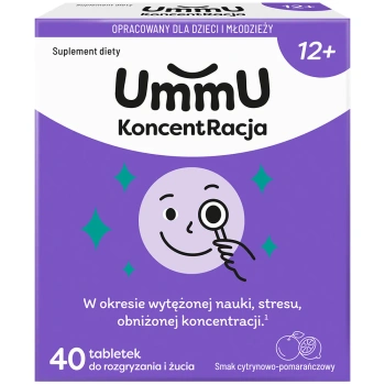 UmmU KoncentRacja 12+, 40 tabletek do żucia