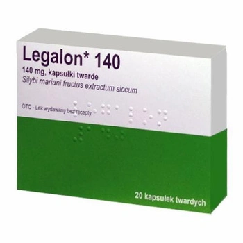 Legalon kapsułki twarde 0,14 g x 20 sztuk 