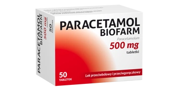 PARACETAMOL Biofarm 500mg,  50 tabletek