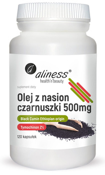 Aliness Olej Z Nasion Czarnuszki 500 mg, 120 kapsułek