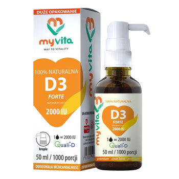 MyVita Witamina D3 2000 j.m. Forte Krople, 50 ml
