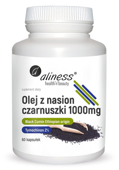 Aliness Olej z nasion czarnuszki 1000 mg, 60 kapsułek