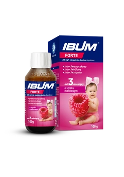 IBUM FORTE zawiesina o smaku malinowym / 100 g 