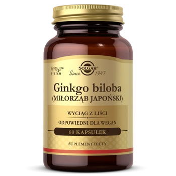 Solgar Ginkgo Biloba, 60 kapsułek