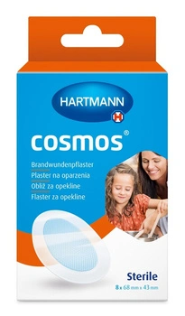 Cosmos Plastry na oparzenia 68 x 43 mm, 8 sztuk