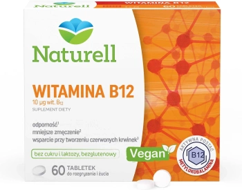 NATURELL Witamina B12, 60 tabletek do ssania