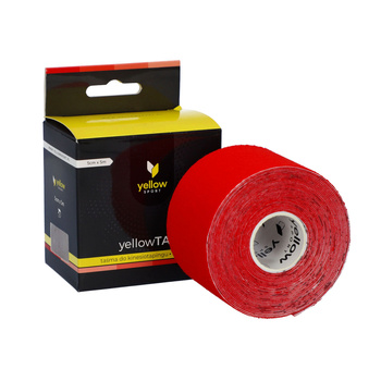 YellowTAPE Taśma do kinesiotapingu czerwona, 5 cm x 5 m 