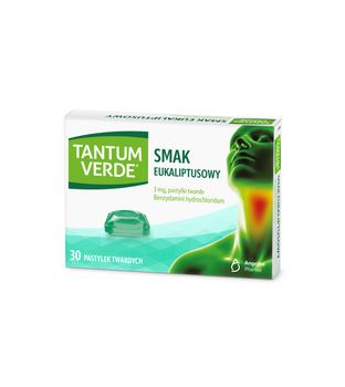 Tantum Verde smak eukaliptusowy, 20 pastylek