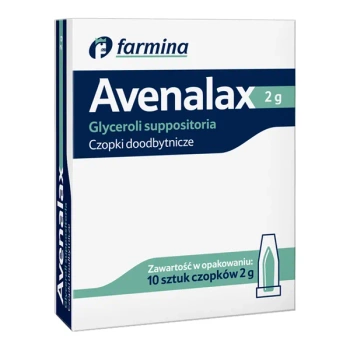 Avenalax glicerolowe czopki doodbytnicze 2 g,  10 sztuk