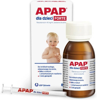 APAP dla dzieci Forte o smaku pomarańczowym, 85 ml