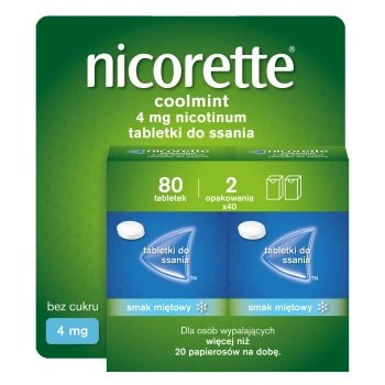 Nicorette Coolmint 4 mg, 80 tabletek do ssania