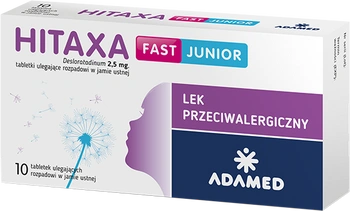HITAXA FAST JUNIOR 2,5 mg, 10 tabletek ulegających rozpadowi w jamie ustnej