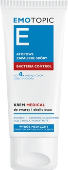 EMOTOPIC Bacteria Control Krem Medical  do twarzy i okolic oczu, 50 ml