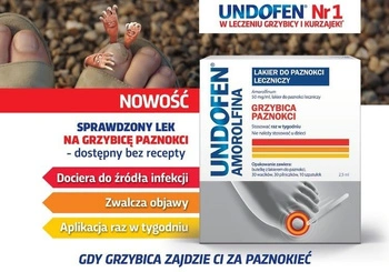 UNDOFEN AMOROLFINA 50 mg/ml lakier do paznokci leczniczy  2,5ml