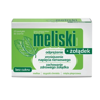 Meliski + Żołądek, 20 pastylek o ssania