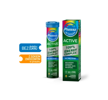 PLUSSSZ Active 100% Energy Complex, 20 tabletek musujących