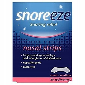 SNOREEZE plastry na nos - małe/średnie x 10 sztuk 