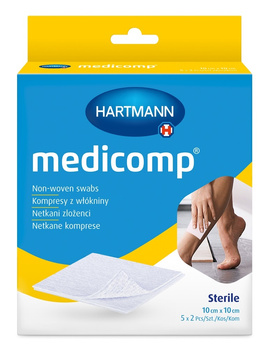 Medicomp Kompresy 10cm x 10cm, 10 sztuk