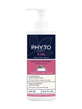PHYTO Kids Magiczny łagodny szampon do mycia włosów i ciała 2 w 1, 400 ml