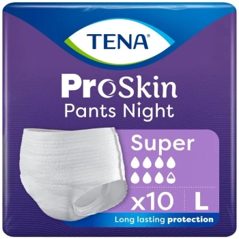 Tena Pants ProSkin Night Rozmiar L (100-135cm) Majtki chłonne, 10 sztuk