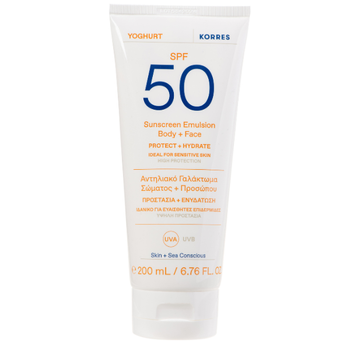Korres Yoghurt Emulsja do ciała i twarzy SPF50, 200 ml