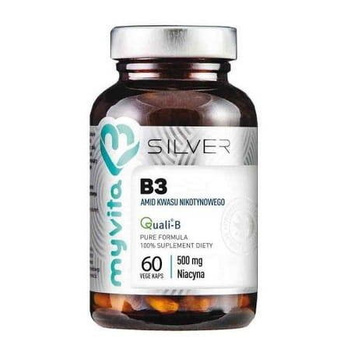 MYVITA SILVER WITAMINA B3 AMID KWASU NIKOTYNOWEGO x 60 kapsułek