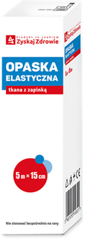 OPASKA ELASTYCZNA TKANA 5m x 15cm ZYSKAJ ZDROWIE x 1 sztuka