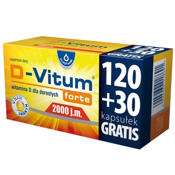 D-Vitum forte 2000 j.m. kapsułki, 150 sztuk (120+30)