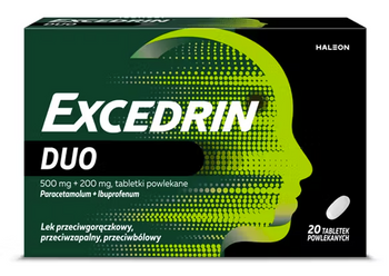 Excedrin Duo 200mg+500mg, 20 tabletek powlekanych