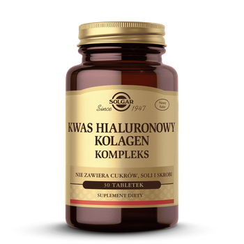 SOLGAR Kwas hialuronowy Kolagen Kompleks  30 tabletek