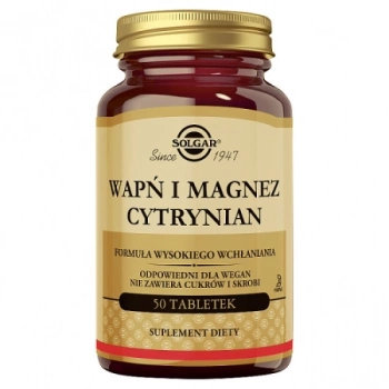 Solgar Wapń i Magnez cytrynian, 50 tabletek