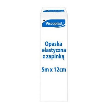 VISCOPLAST opaska elastyczna tkana z zapinką (5 m x 12 cm) x 1 sztuka