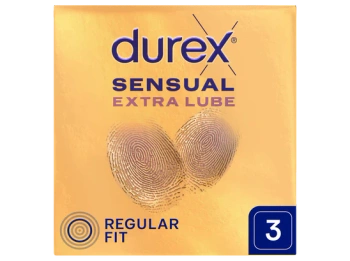 Durex Sensual Extra Lube Prezerwatywy, 3 sztuki
